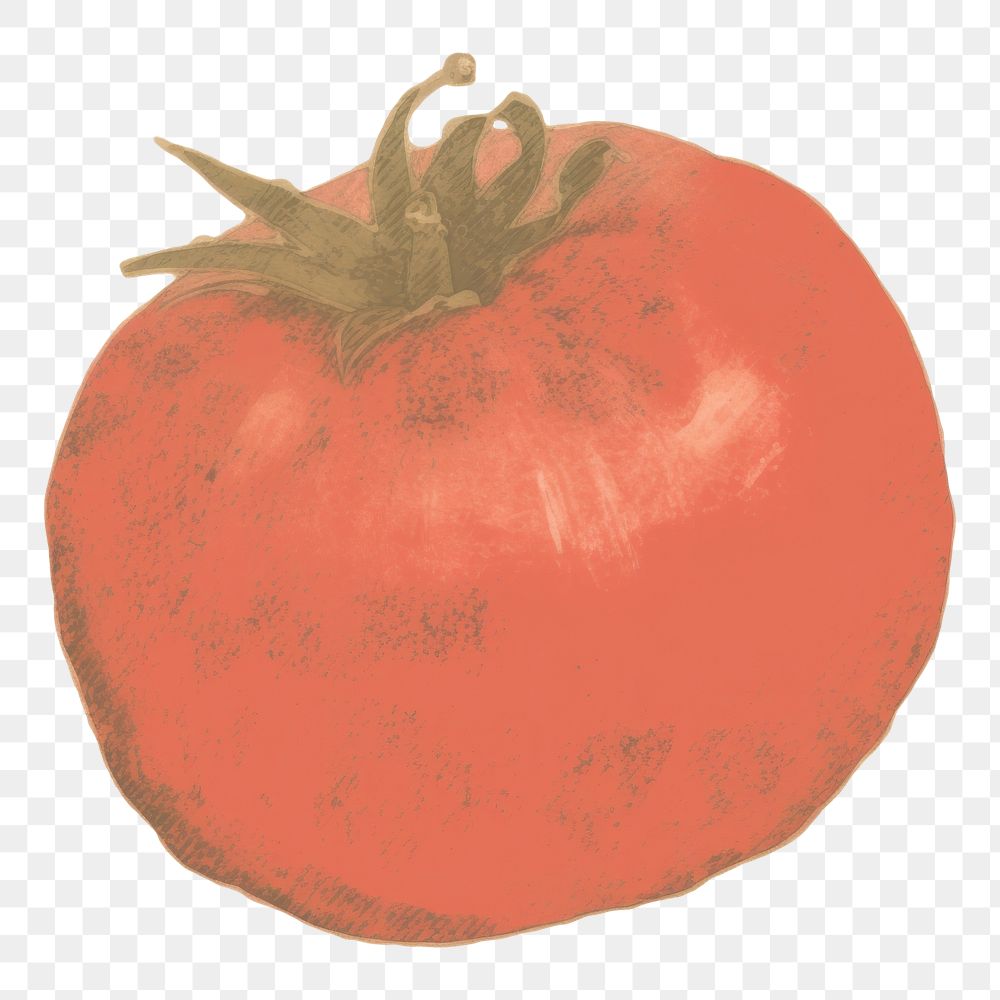 PNG Illustration of a tomato vegetable paper plant.
