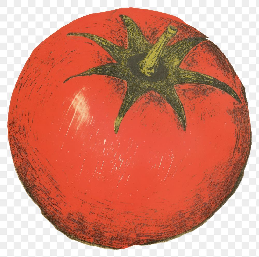 PNG Illustration of a tomato vegetable plant food.