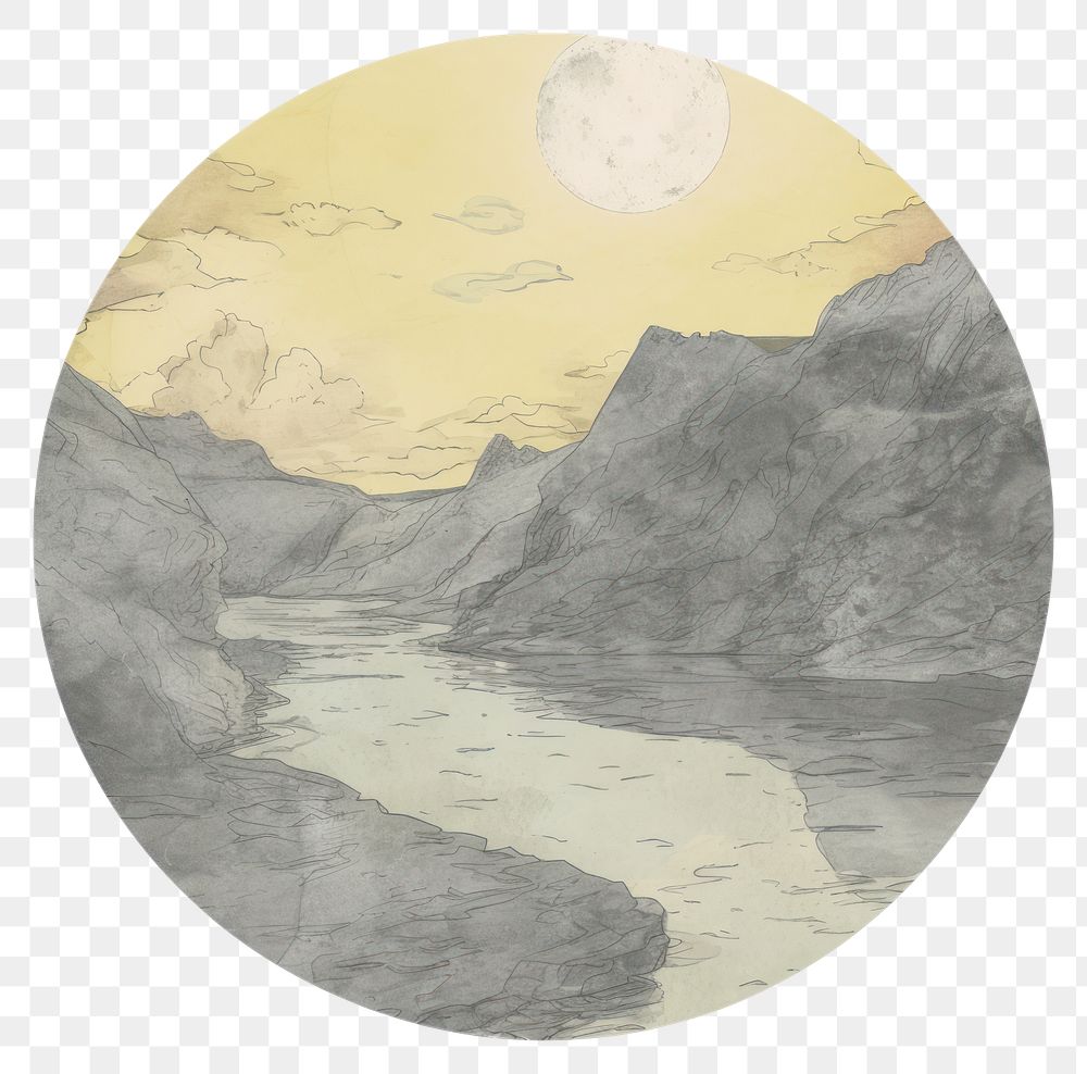 PNG Illustration of a world painting nature moon.