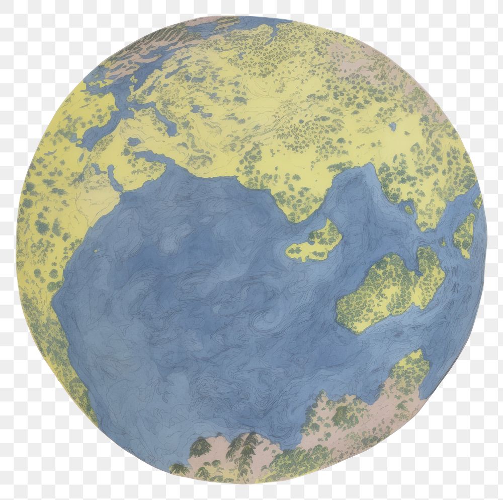 PNG Illustration of a earth planet space globe.