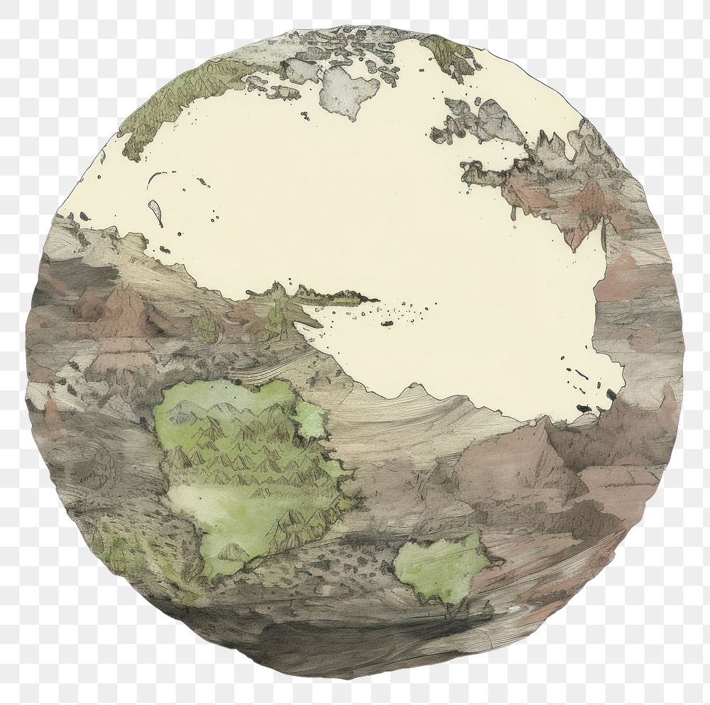 PNG Illustration of a earth planet globe space.