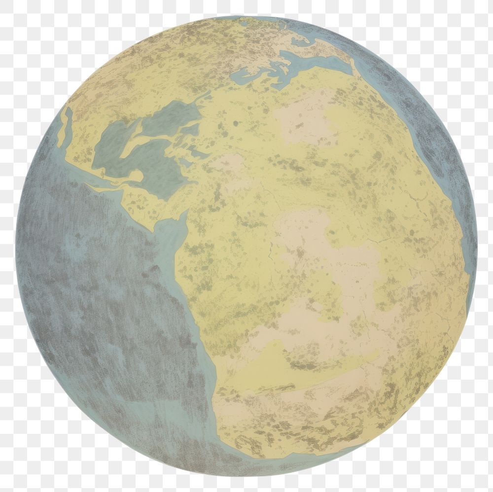 PNG Illustration of a earth planet space globe.