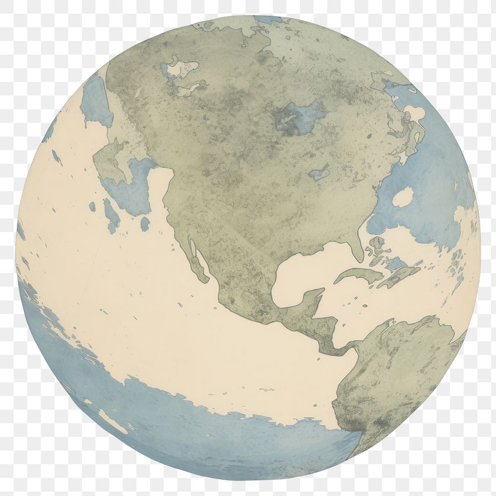 PNG Illustration of a earth planet space topography.