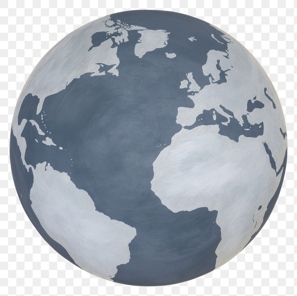 PNG Illustration of a earth sphere planet globe.