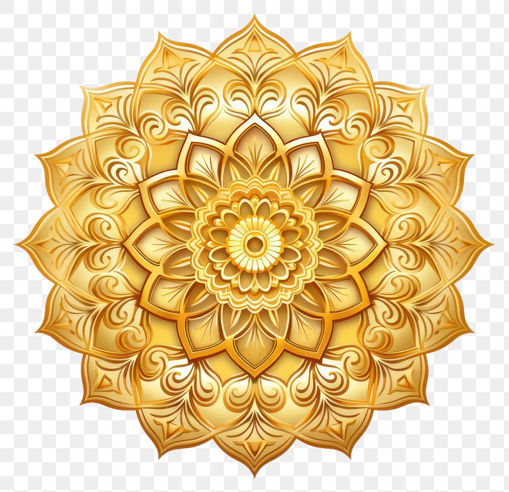 PNG  Pattern gold Mandala backgrounds. AI generated Image by rawpixel.