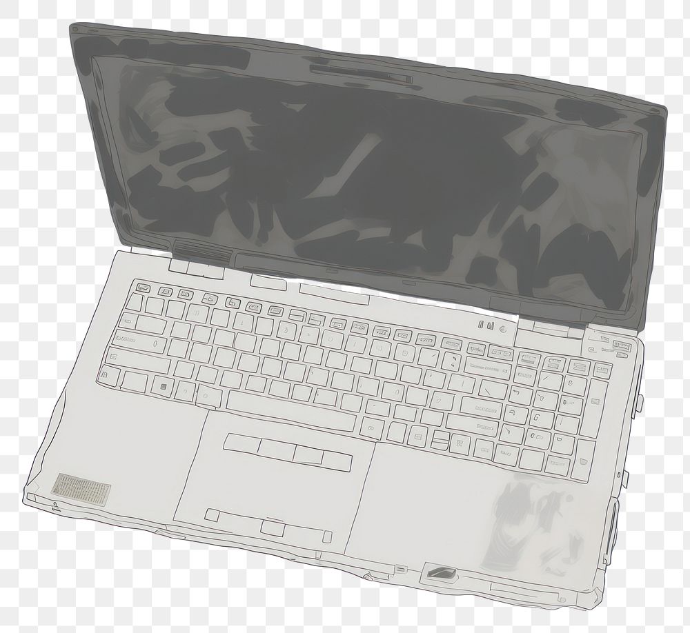 PNG Illustration of laptop computer screen paper.