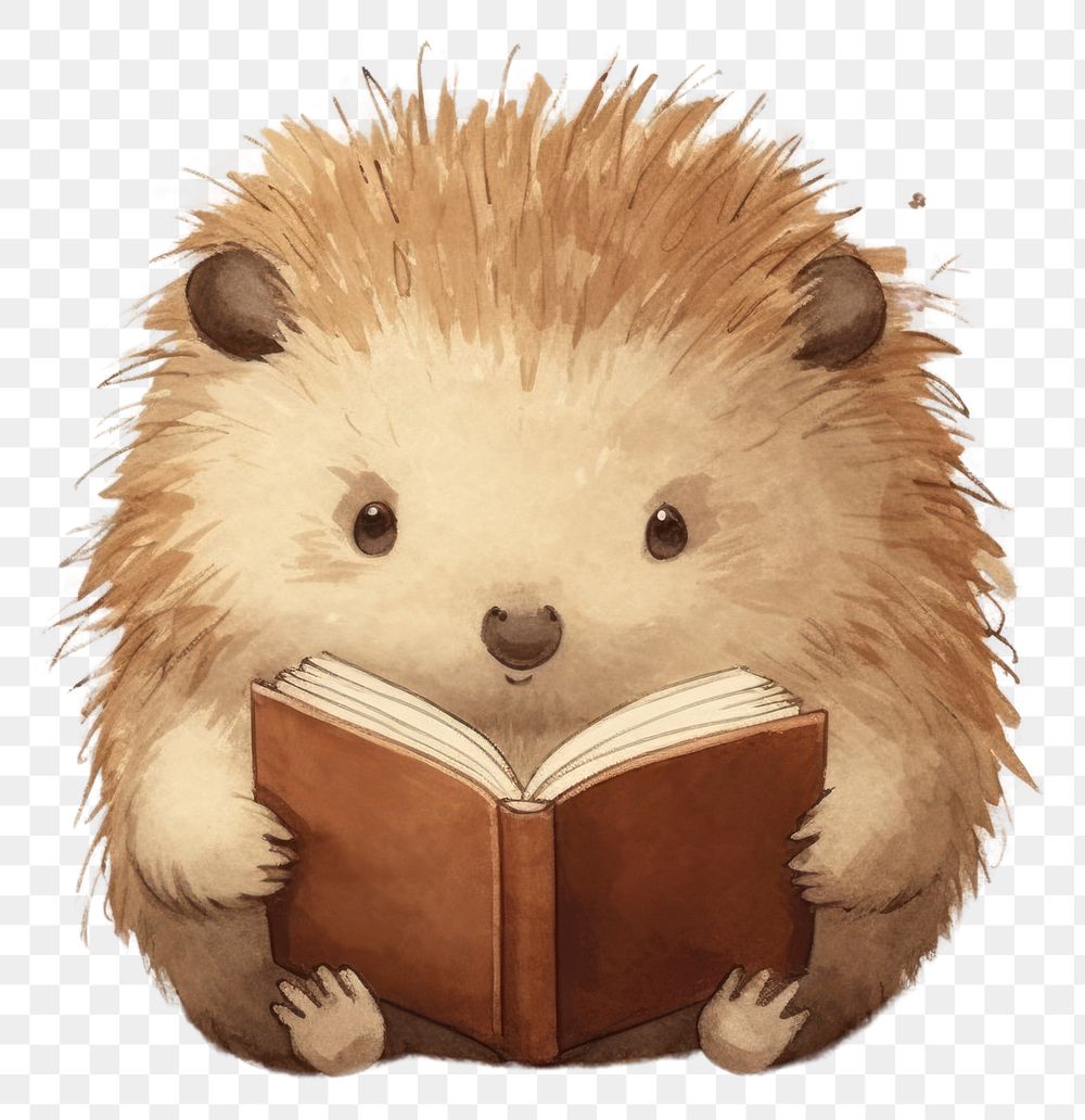 PNG  Porcupine reading book children book