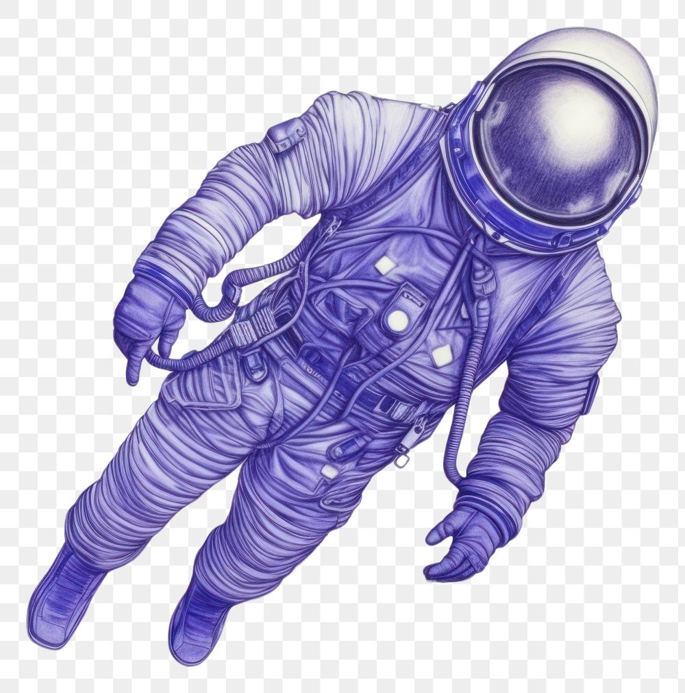 PNG  Drawing astronaut sketch illustrated protection.