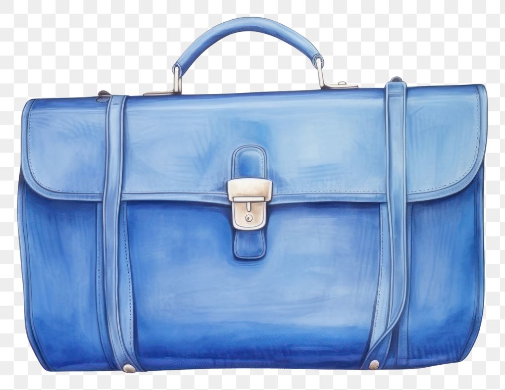 PNG  Drawing bag briefcase handbag blue.