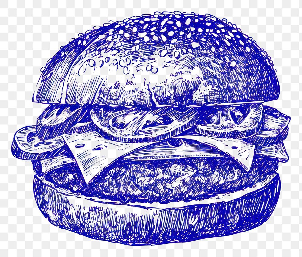 PNG  Drawing burger sketch food illustrated.