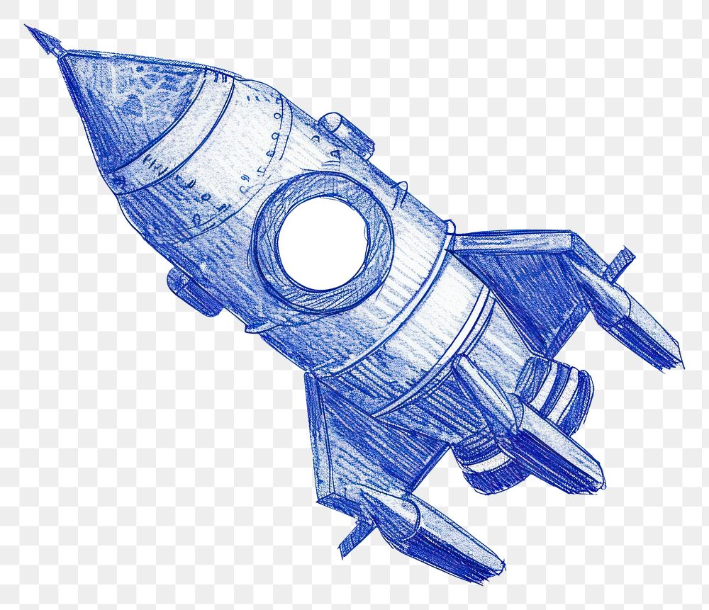PNG  Drawing rocket sketch aircraft vehicle.