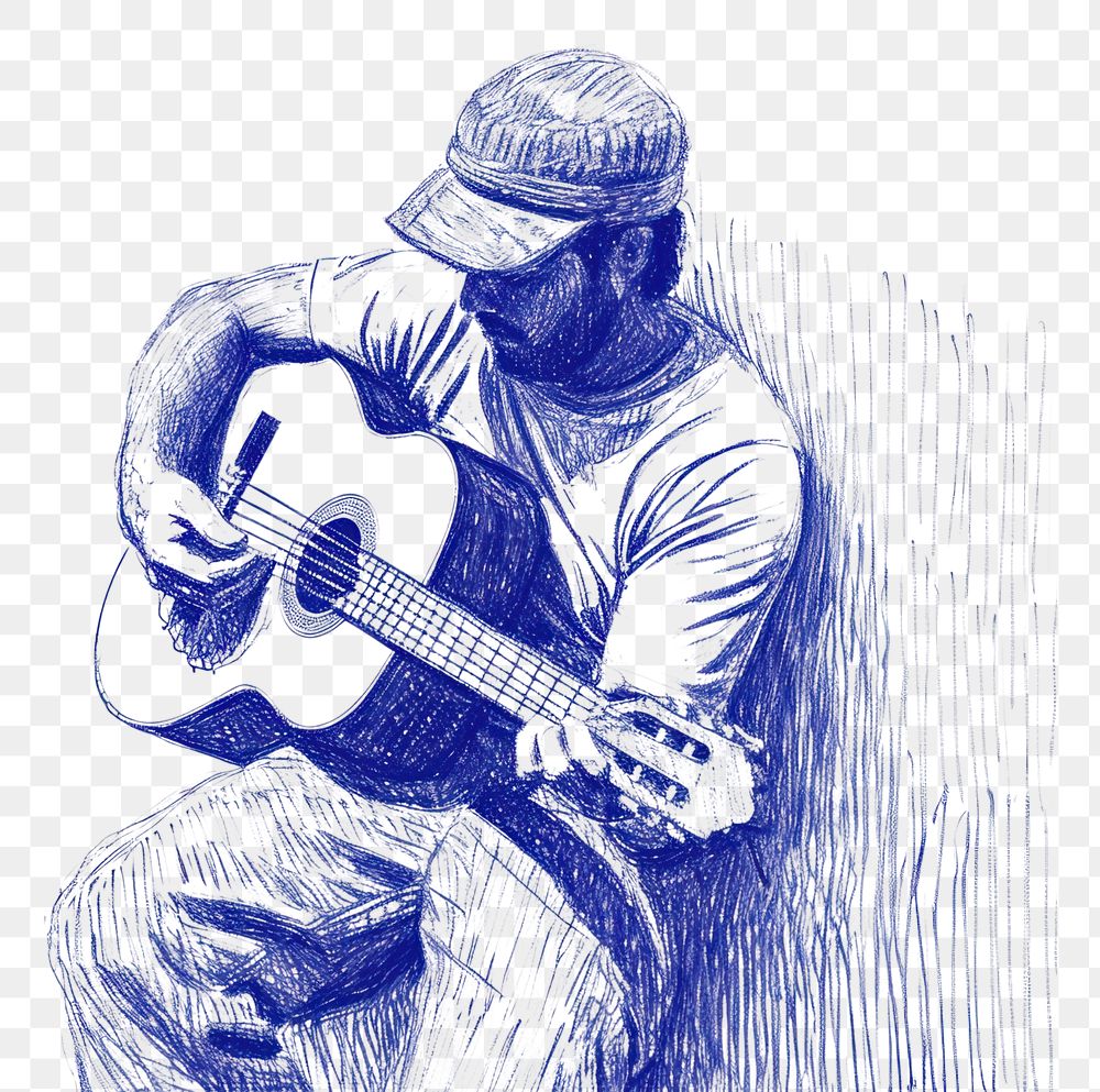 PNG  Drawing man playing guitar sketch musician adult