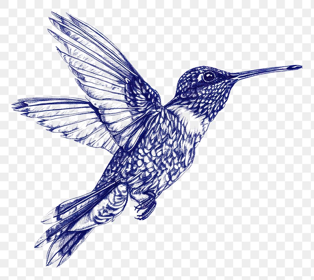 PNG  Drawing humming bird hummingbird animal sketch.