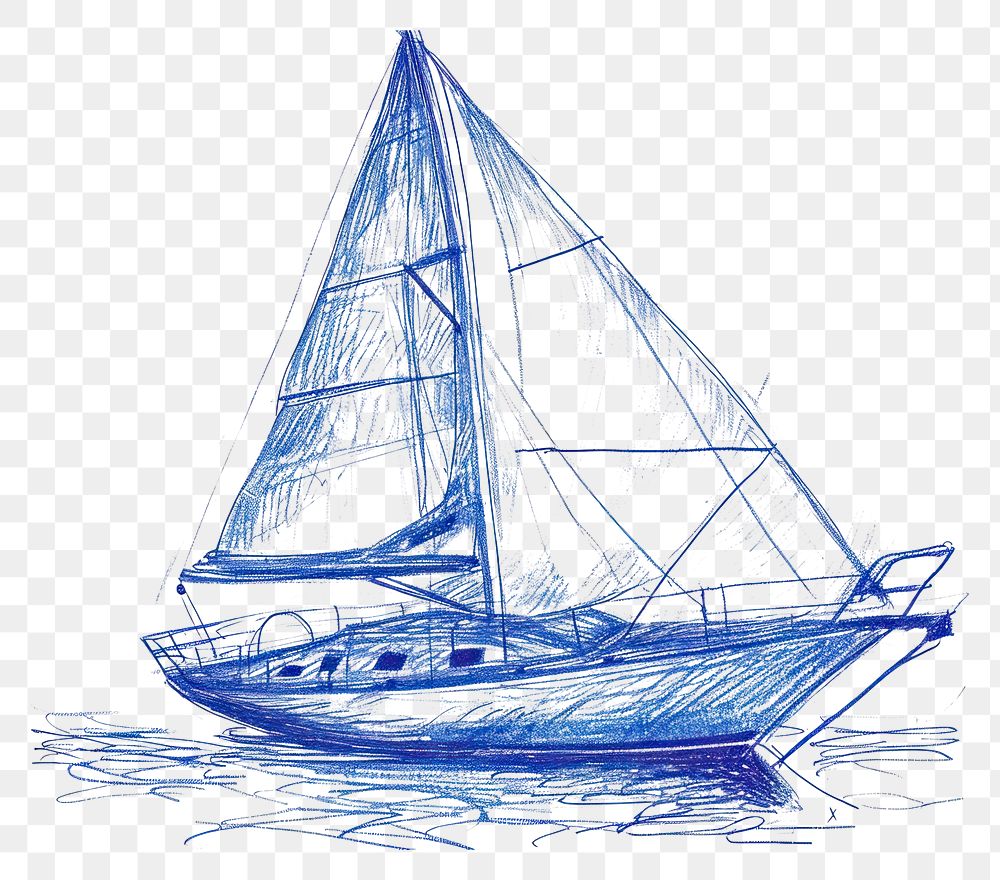 PNG  Drawing yatch sketch watercraft sailboat