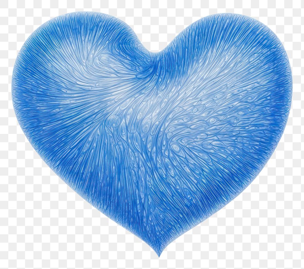 PNG  Drawing heart sketch blue creativity.