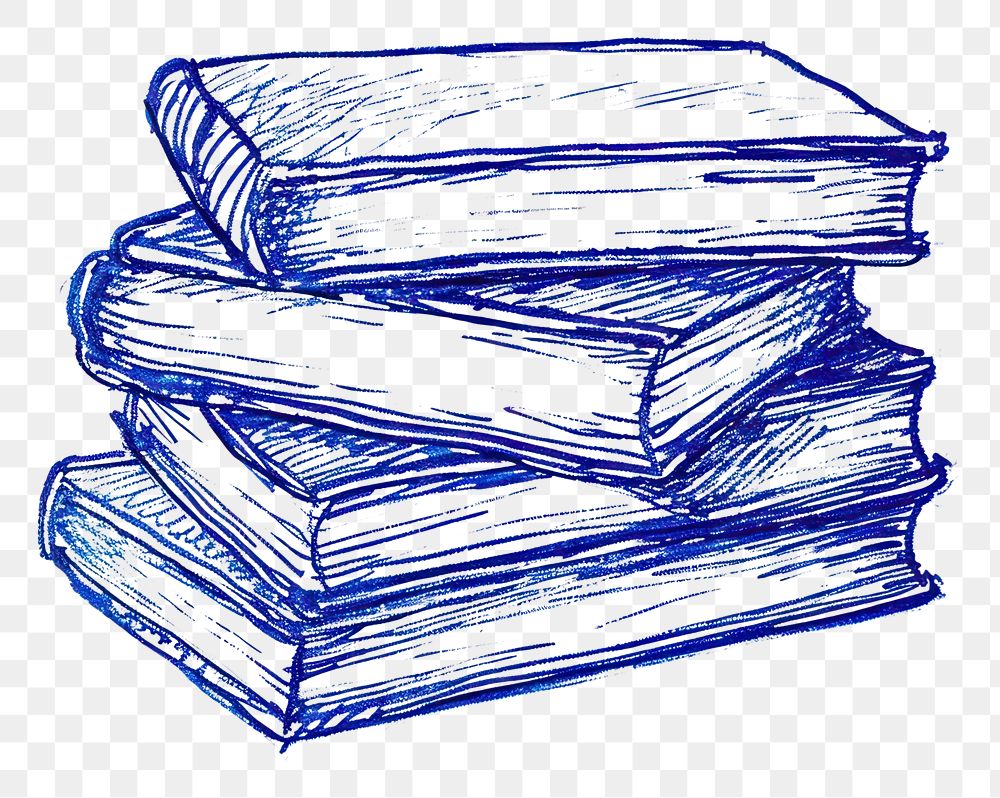 PNG  Drawing stack of book sketch paper publication