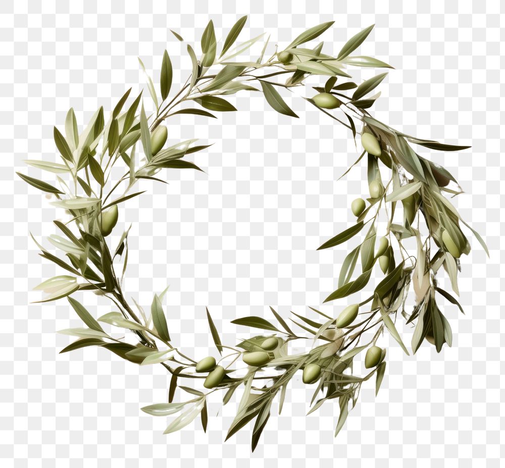 PNG Wreath olive branch craft plant.