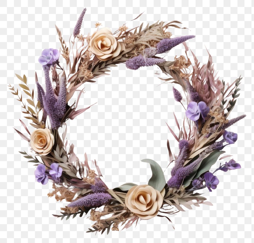 PNG Wreath lavender craft sage.