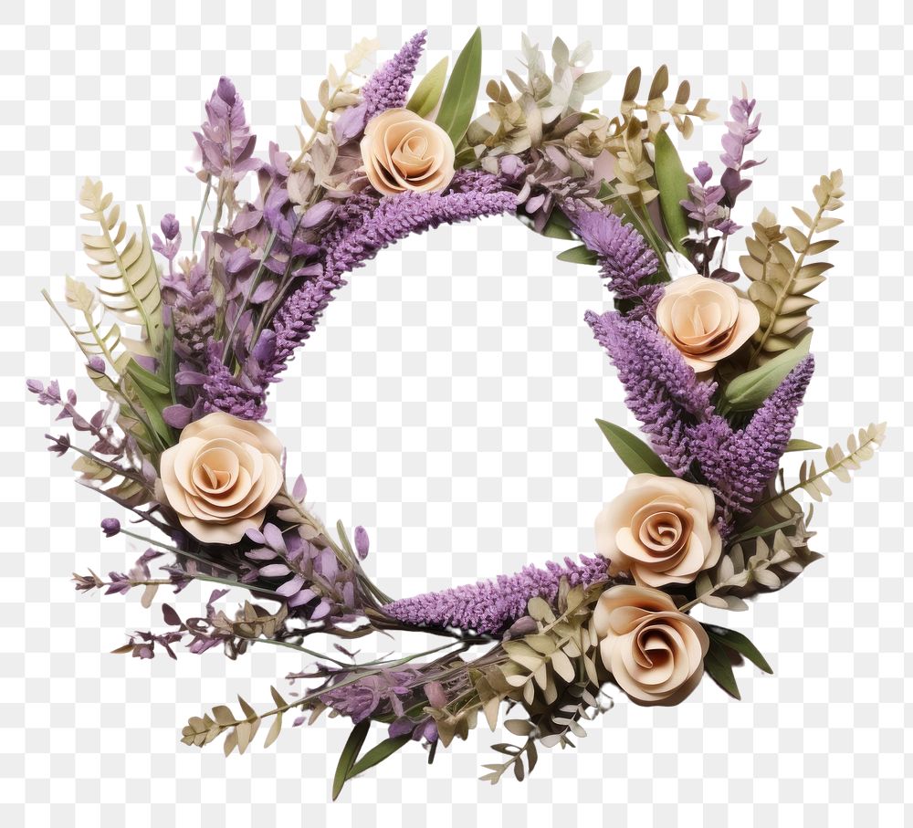 PNG Lavender wreath craft sage.