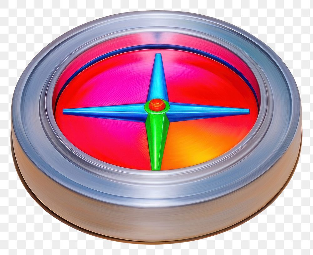 PNG  Surrealistic painting of compass white background circle symbol.