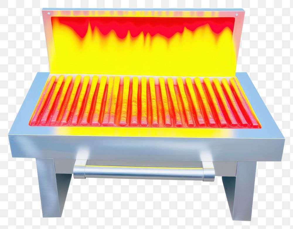 PNG  Surrealistic painting of bbq white background fireplace rectangle.