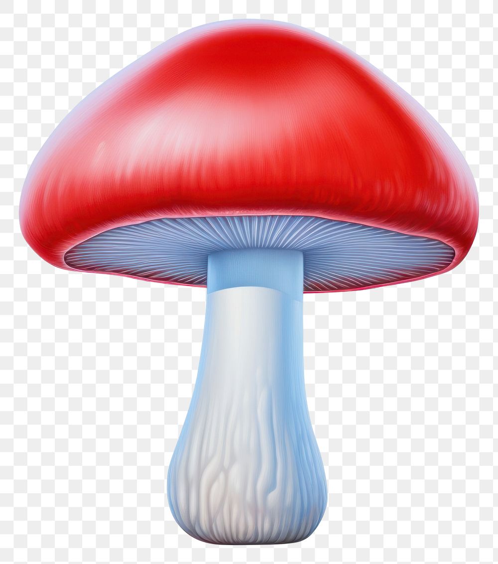 PNG  Surrealistic painting of mushroom fungus agaric plant.