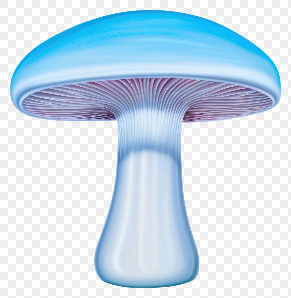 PNG  Surrealistic painting of mushroom fungus agaric white background.