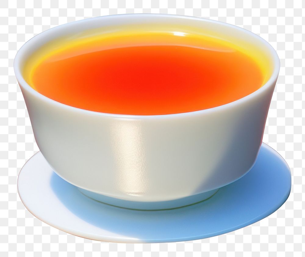 PNG  Surrealistic painting of soup drink bowl tea.