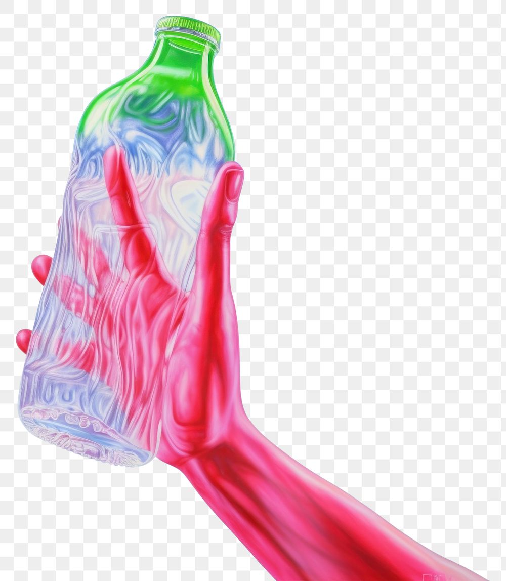 PNG  Surrealistic painting of punch bottle refreshment beverage.