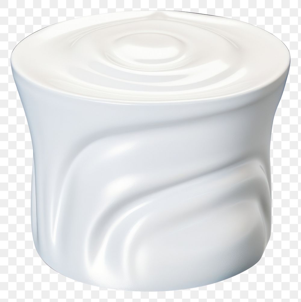PNG  Surrealistic painting of yogurt porcelain white cup.