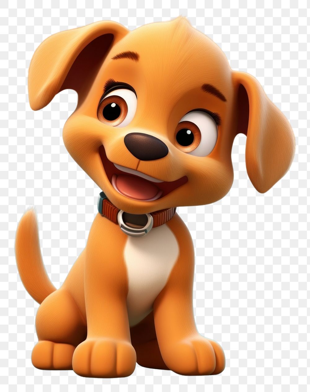 PNG 3D cartoon puppy dog toy animal. AI generated Image by rawpixel.