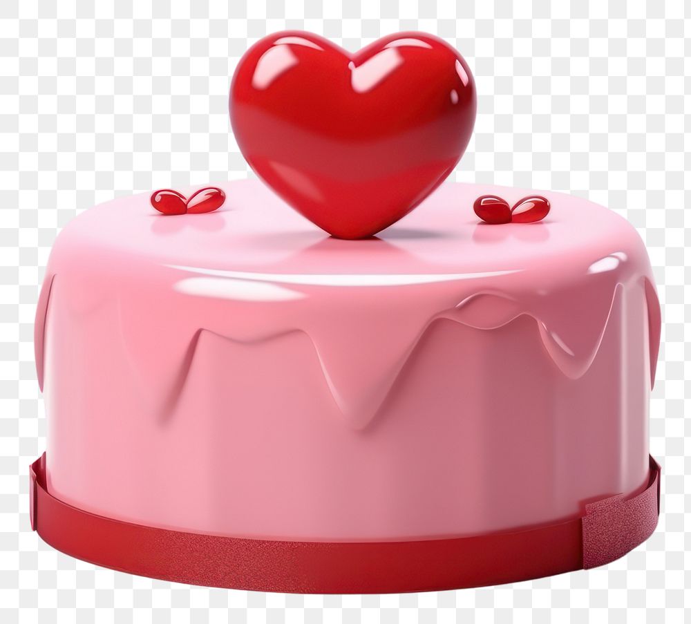 PNG  Birthday cake in heart shape dessert food celebration. AI generated Image by rawpixel.
