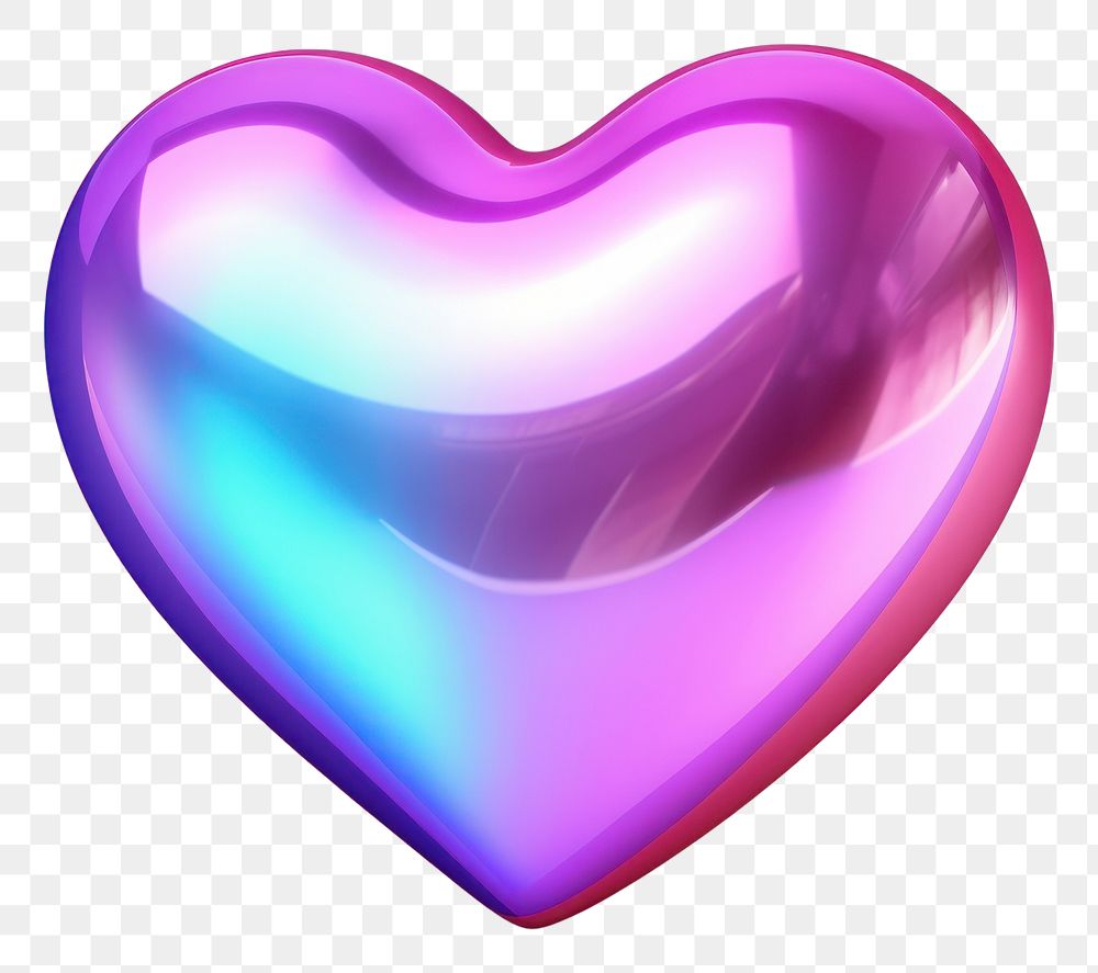 PNG  Heart icon iridescent white background glowing jewelry.
