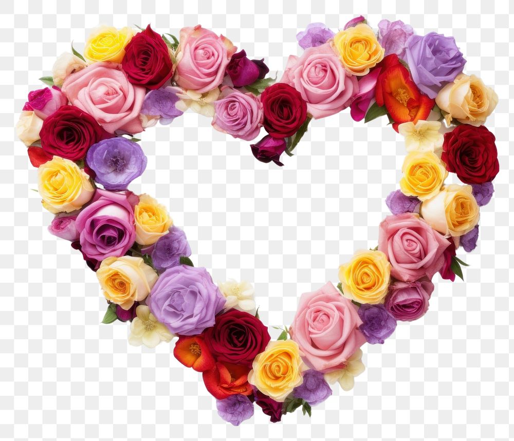 PNG Shape frame floral colorfull roses pattern flower petal.
