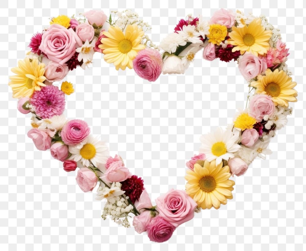 PNG Shape frame floral colorfull roses and daisy flower petal plant.