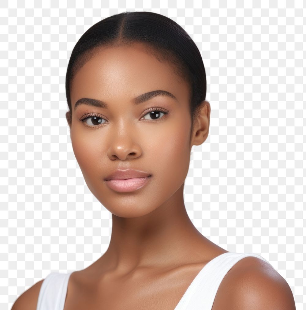 PNG Young beautiful african american in skincare and beauty routine portrait adult individuality.