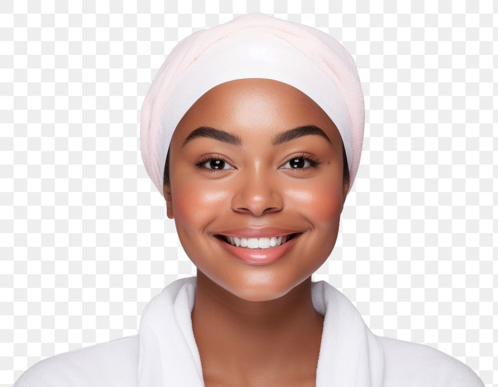 PNG Young beautiful african american in skincare and beauty routine portrait adult smile.