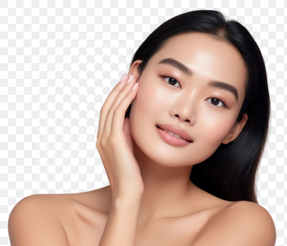 PNG Young beautiful asian in skincare and beauty routine portrait adult photography.
