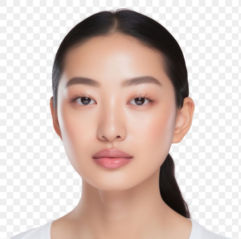 PNG Young beautiful asian woman in skincare and beauty routine portrait adult photography.