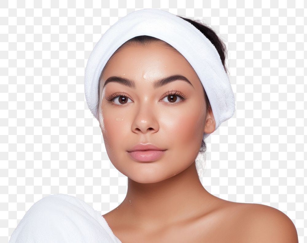 PNG Young beautiful latin woman in skincare and beauty routine portrait adult photography.