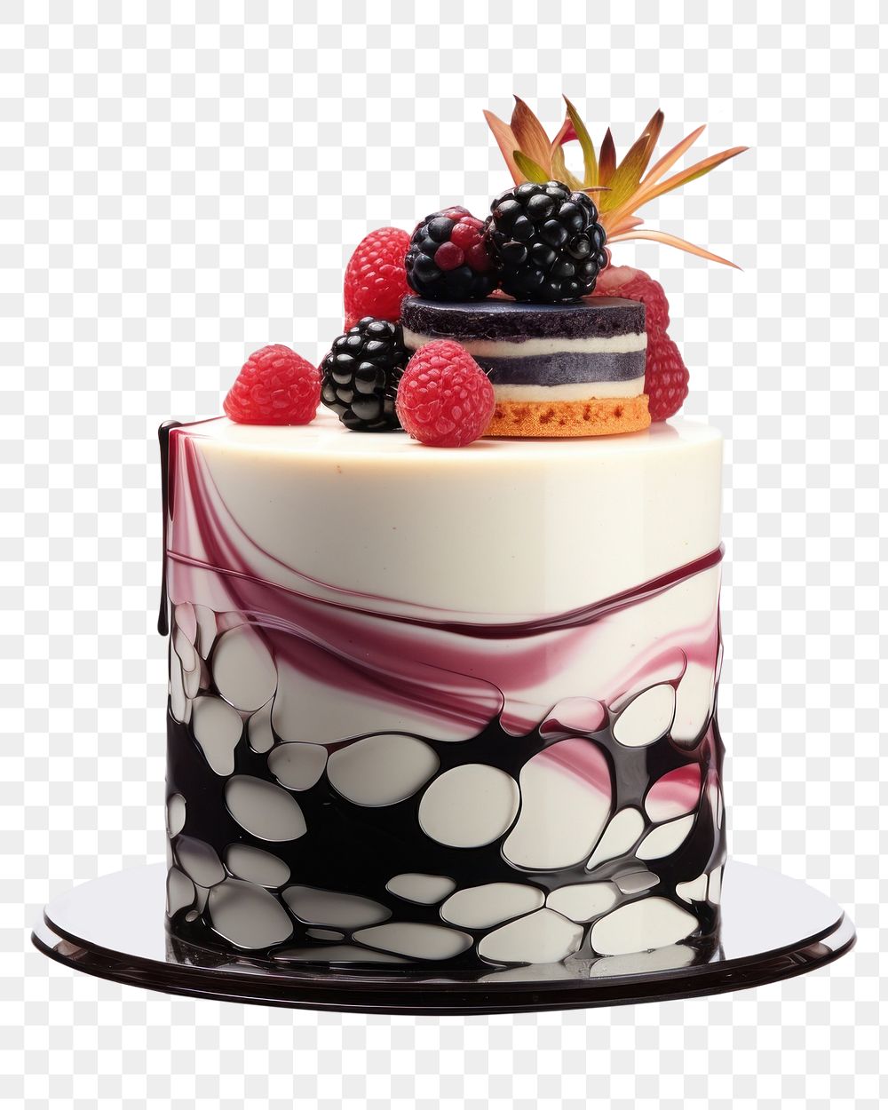 PNG Ultra modern cake raspberry dessert fruit. AI generated Image by rawpixel.