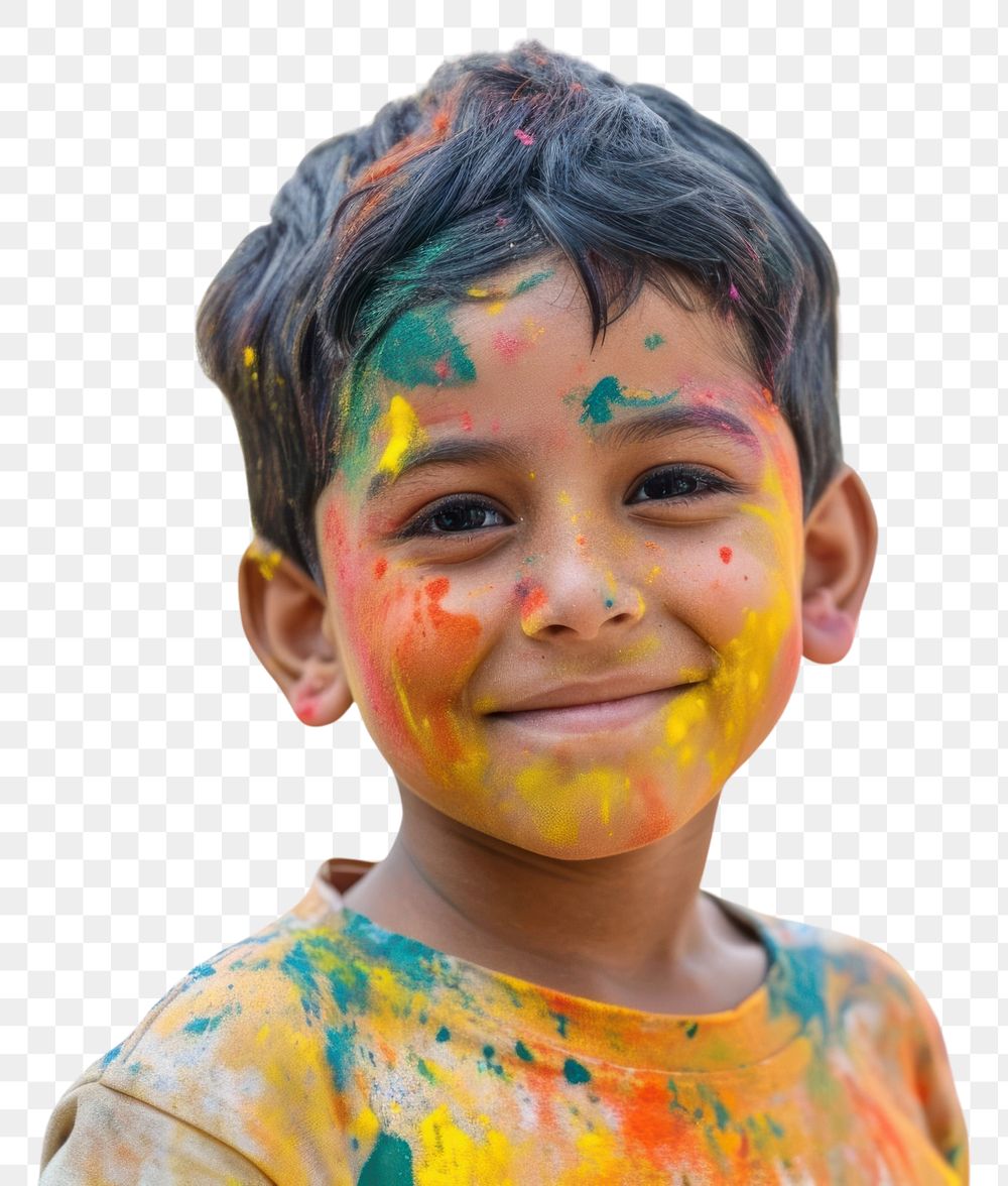 PNG  Festival holi adult smile. AI generated Image by rawpixel.
