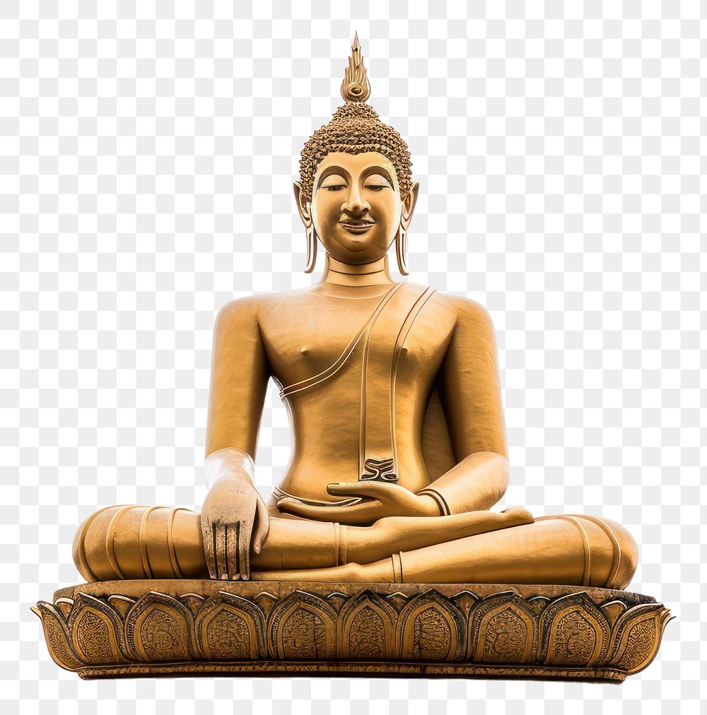 PNG  Grand statue of the Buddha in Thailand buddha representation spirituality. AI generated Image by rawpixel.
