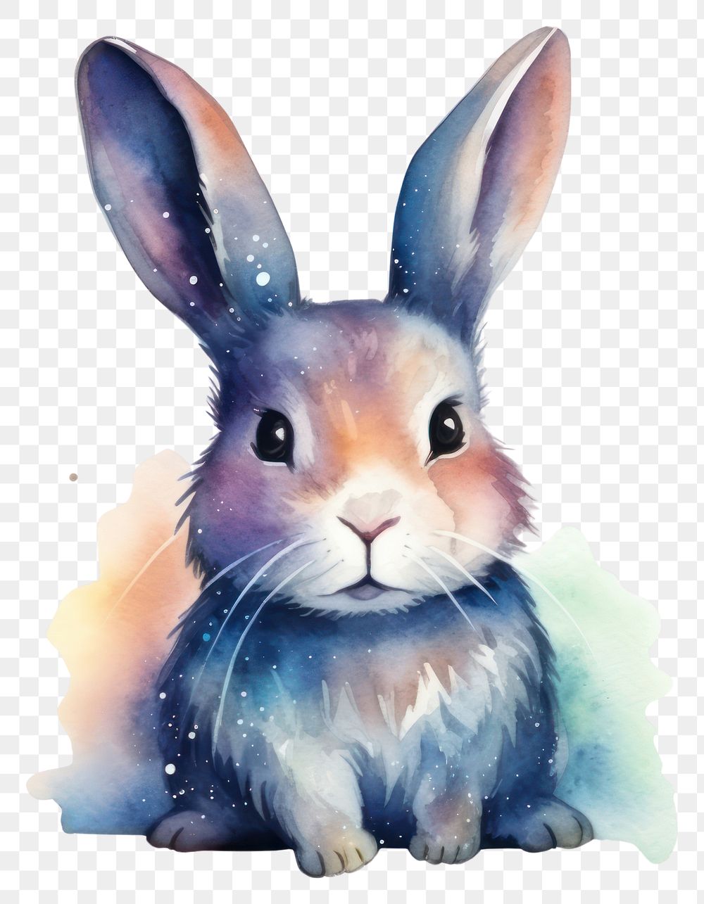 PNG  Rabbit in Watercolor style rodent animal mammal.
