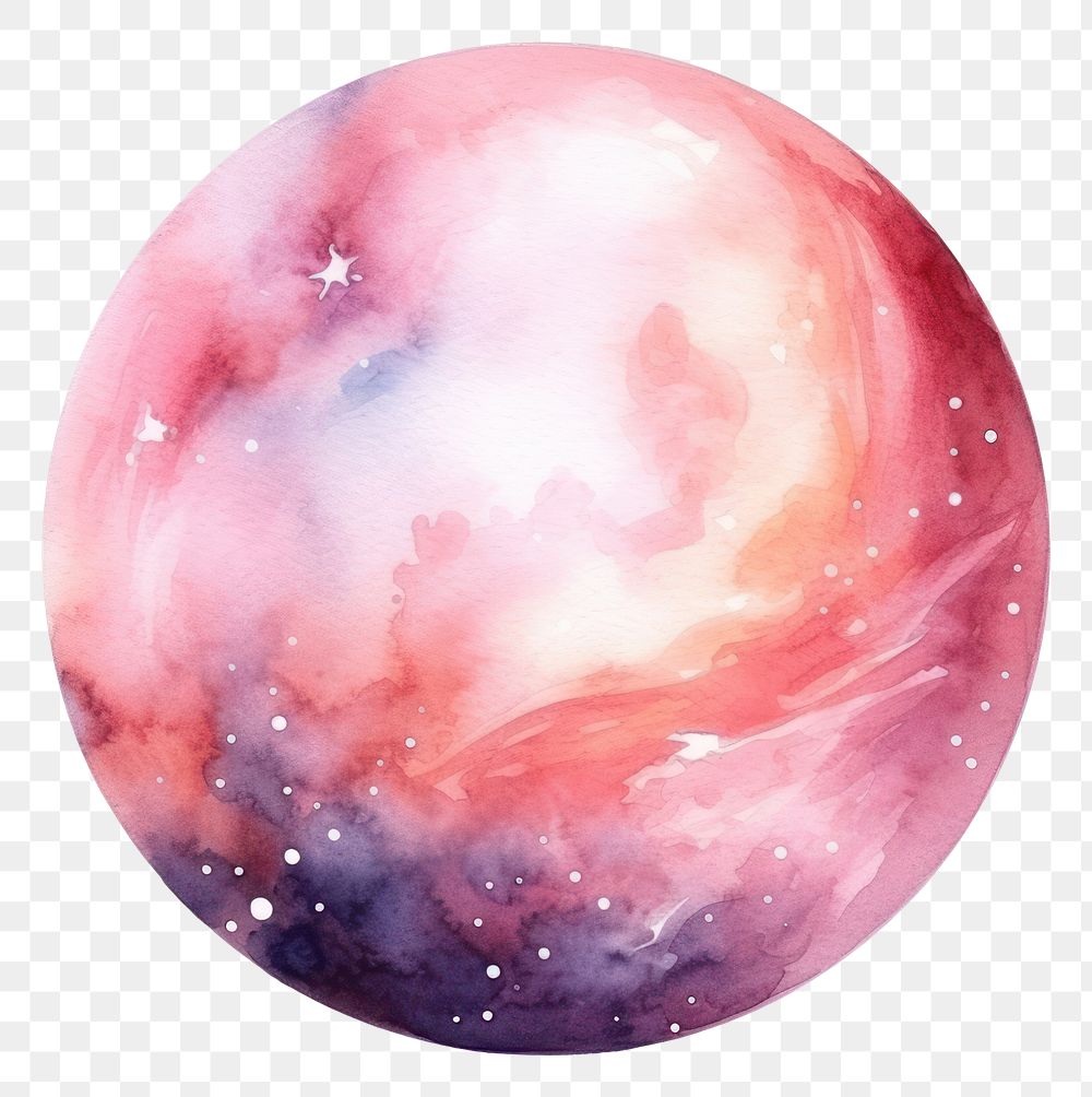 PNG  Venus in Watercolor style astronomy universe sphere.