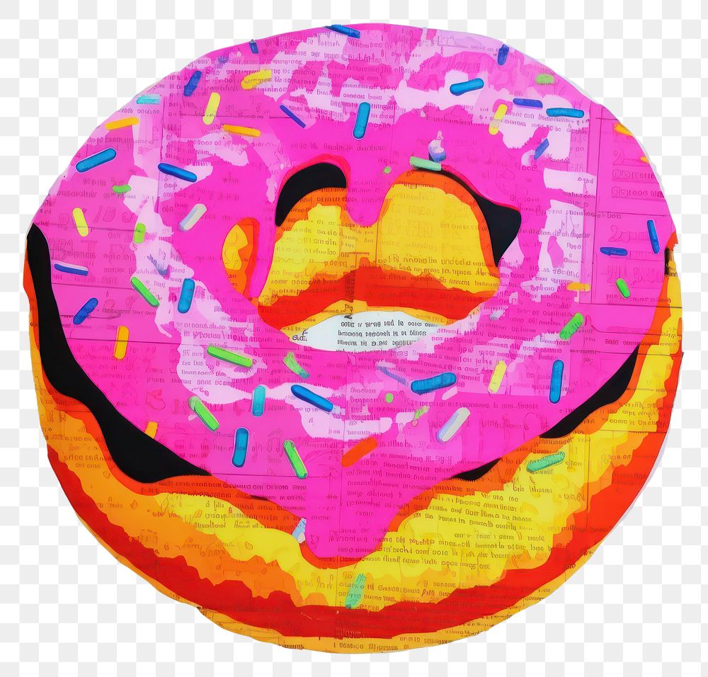 PNG Minimal donut art dessert food.