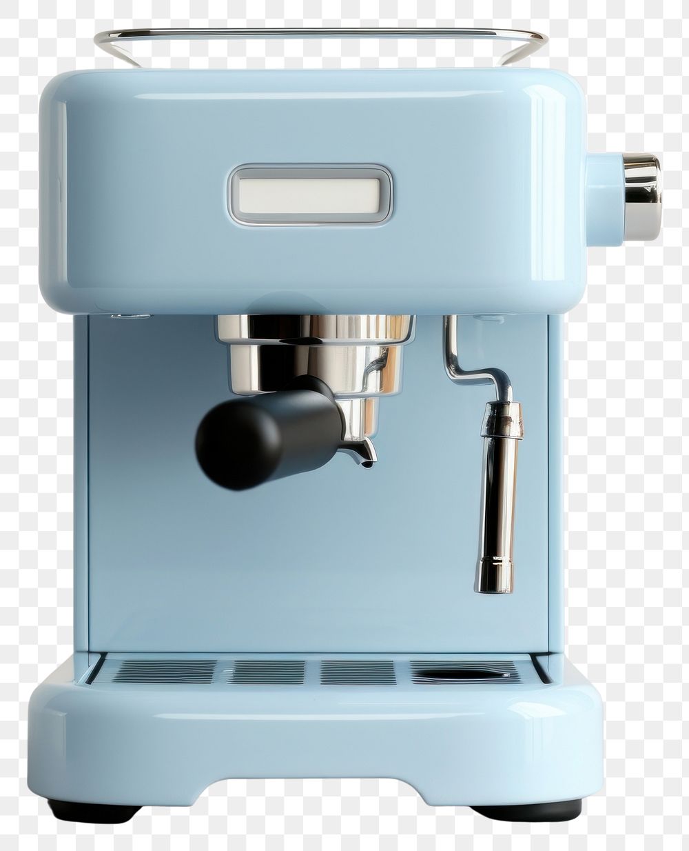 PNG A babyblue minimal beige coffee machine coffeemaker technology appliance.