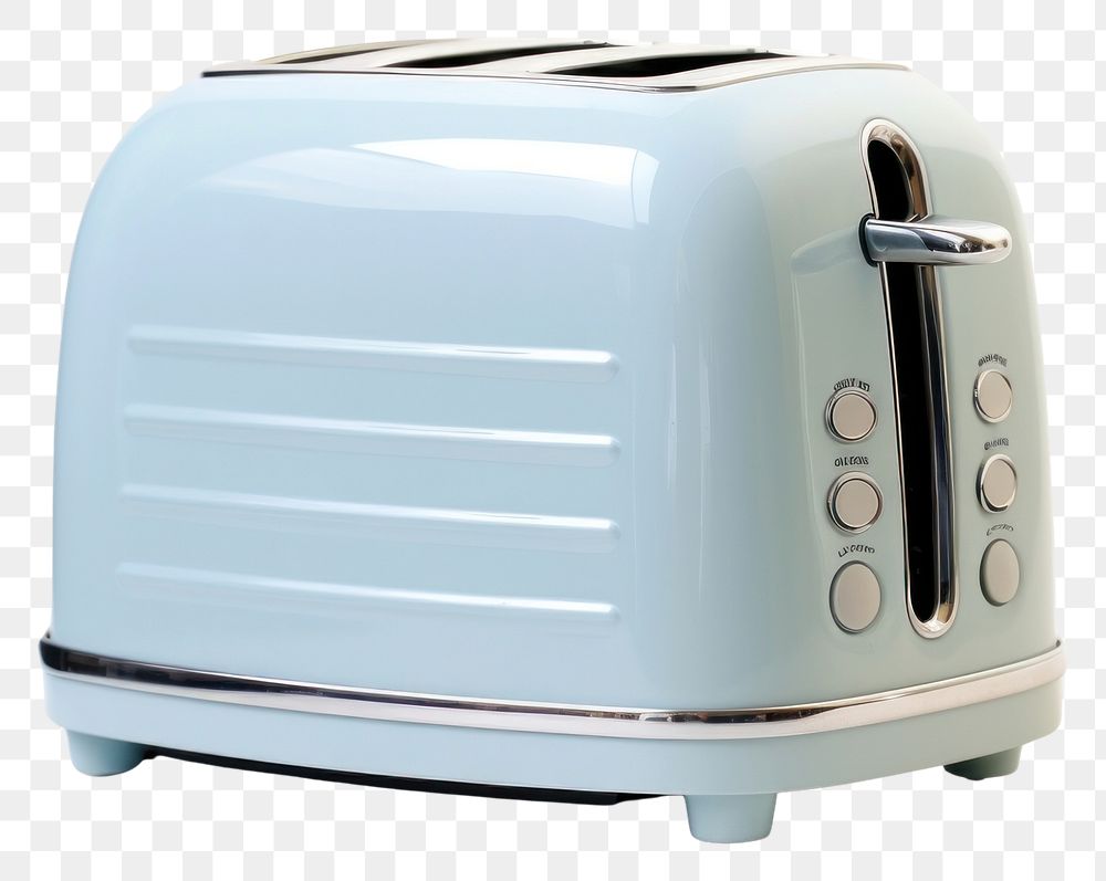 PNG A blue retro minimal toaster appliance white background small appliance.