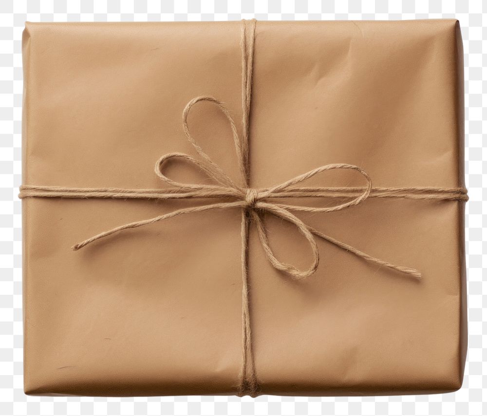 PNG Brown wrapped parcel backgrounds brown gift.