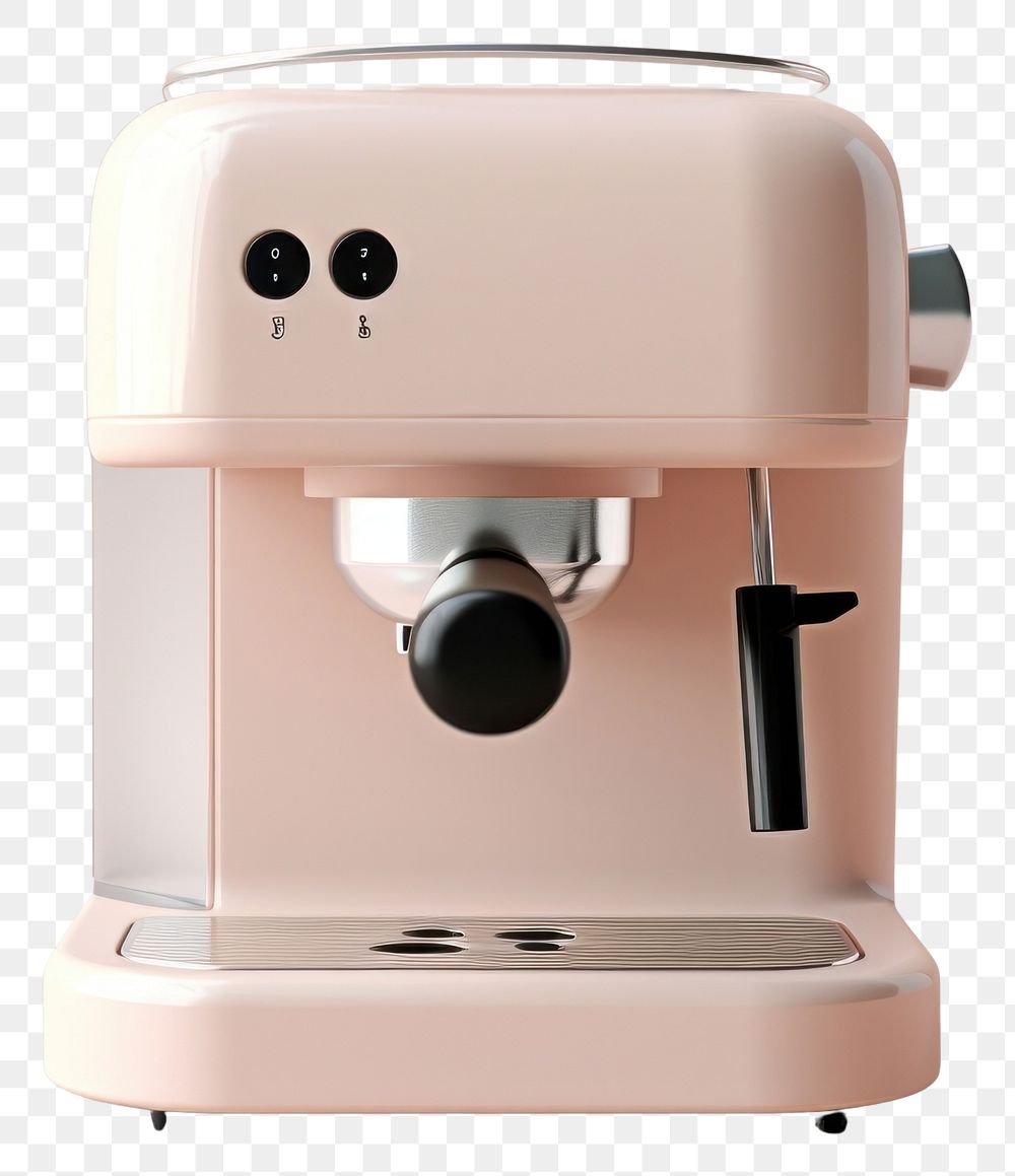 PNG A pink minimal beige coffee machine coffeemaker technology appliance.